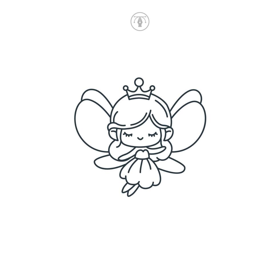 Fairy icon symbol illustration isolated on white background vector