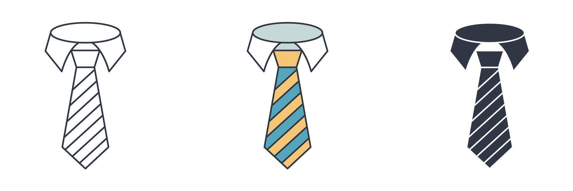 Tie icon symbol illustration isolated on white background vector
