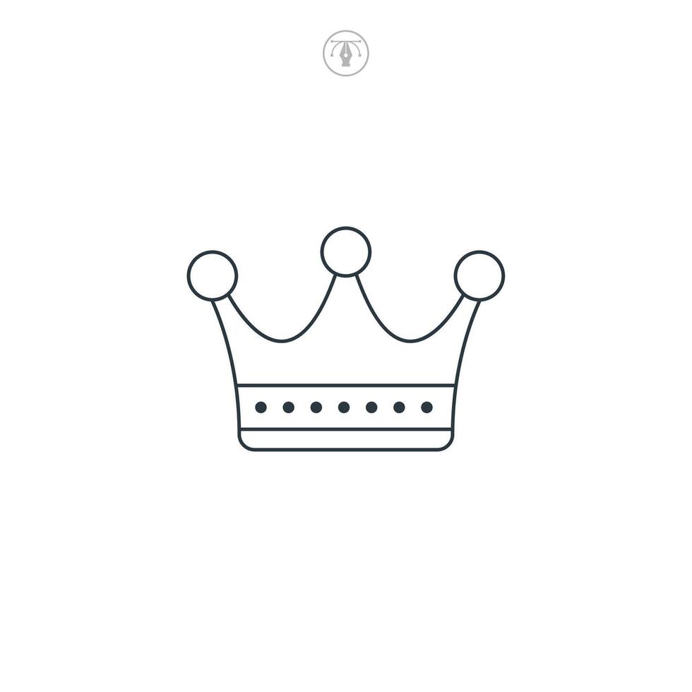 Crown icon symbol illustration isolated on white background vector