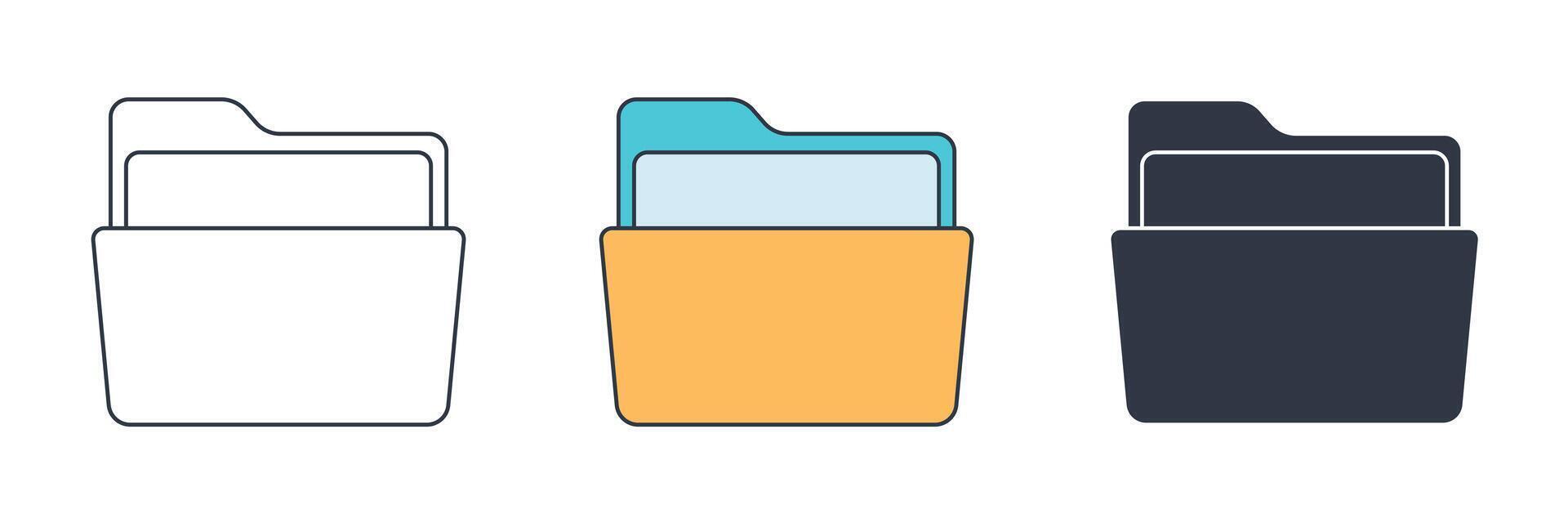 File Folder icon symbol illustration isolated on white background vector