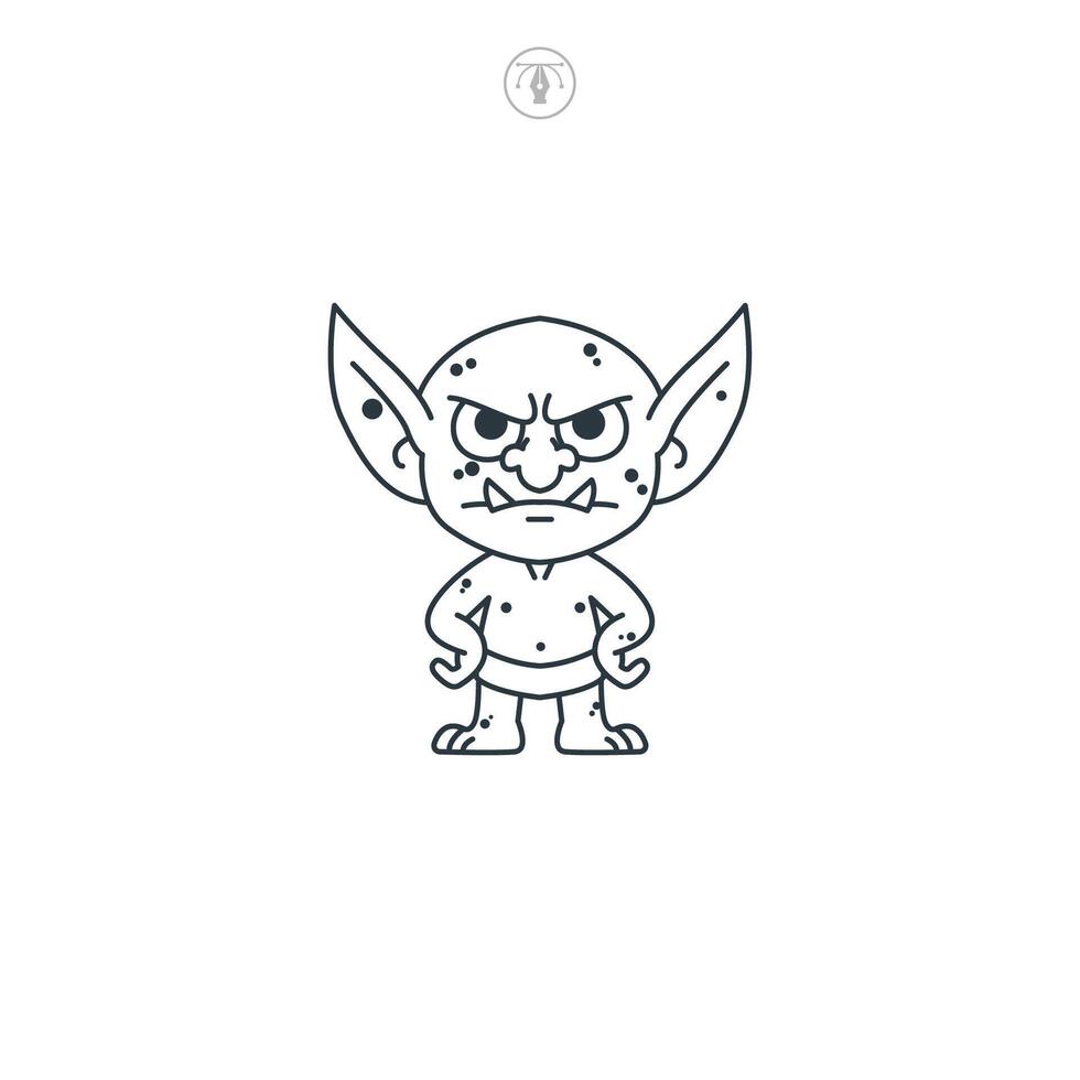 Goblin icon symbol illustration isolated on white background vector