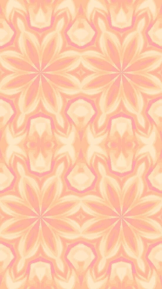 Repeating pattern intricate floral shapes. Overlapping and intertwined design. Soft pastel shades of peach, pink, and cream. Complex and detailed tapestry. Elegant and delicate motifs. vector