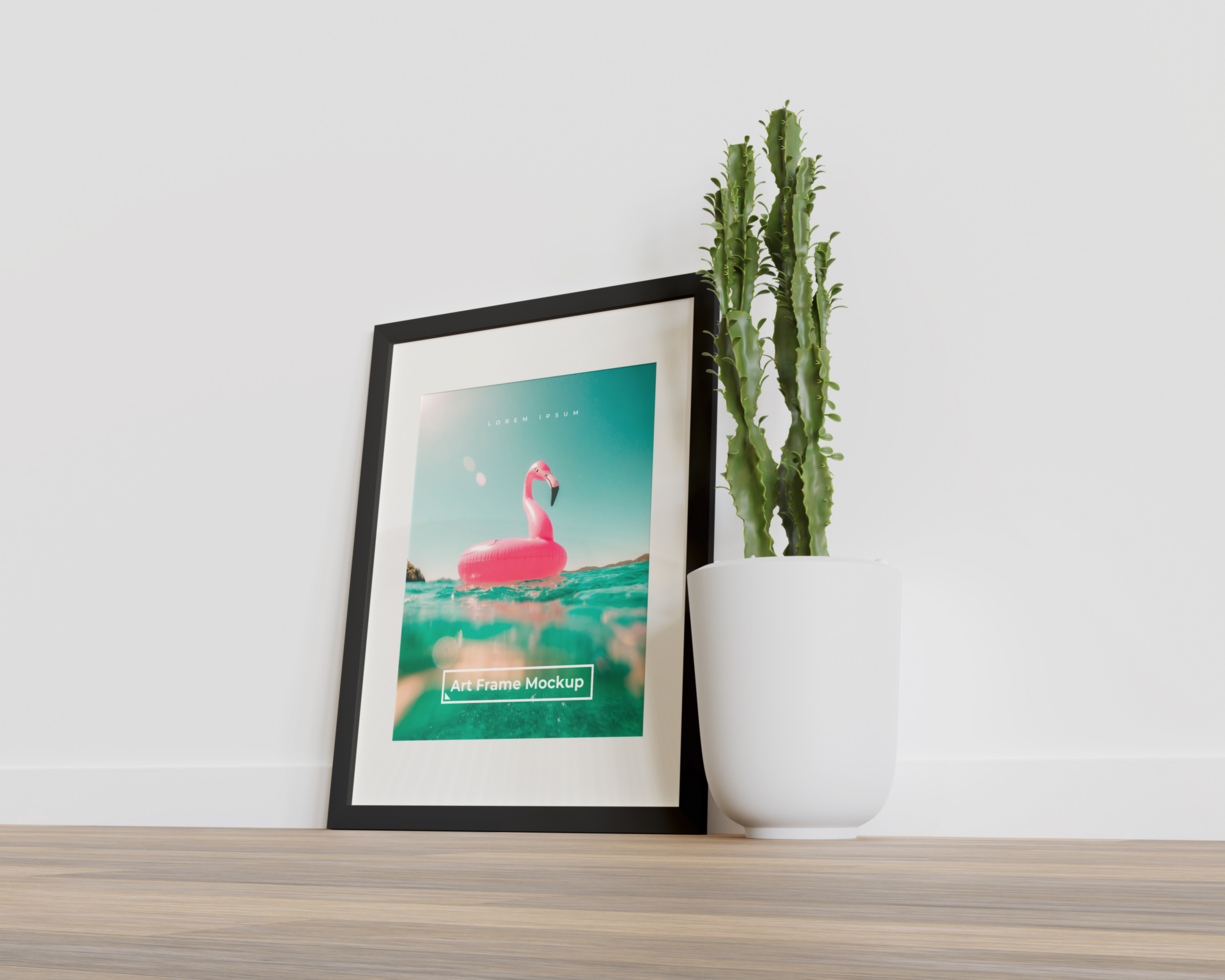 Elegant Frame Mockup in a Clean Minimalist Scene psd