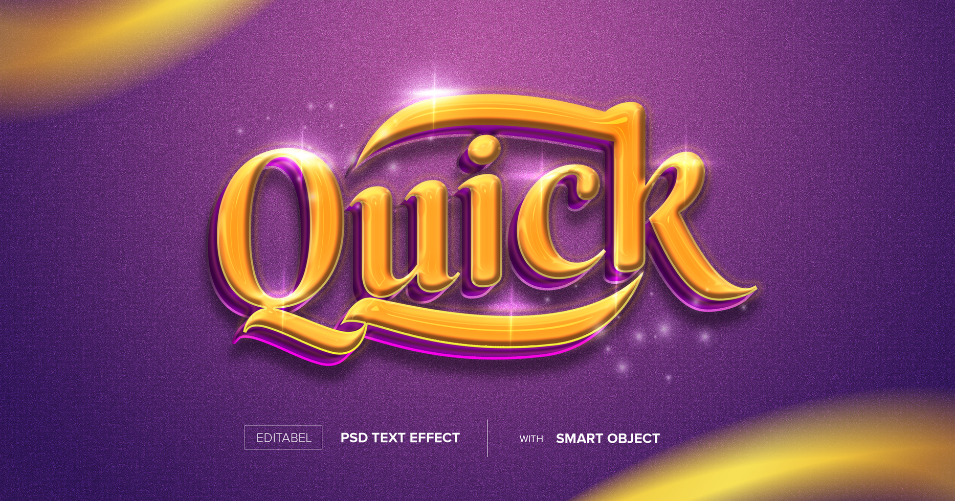 Quick gold Editable text effect psd