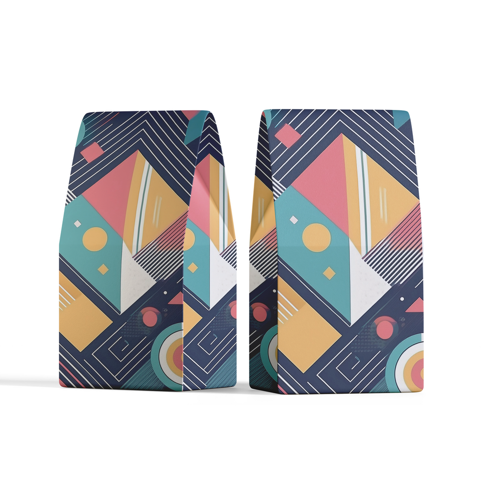 Realistic stand up pouch bag mockup with transparent shadow. Front view. psd