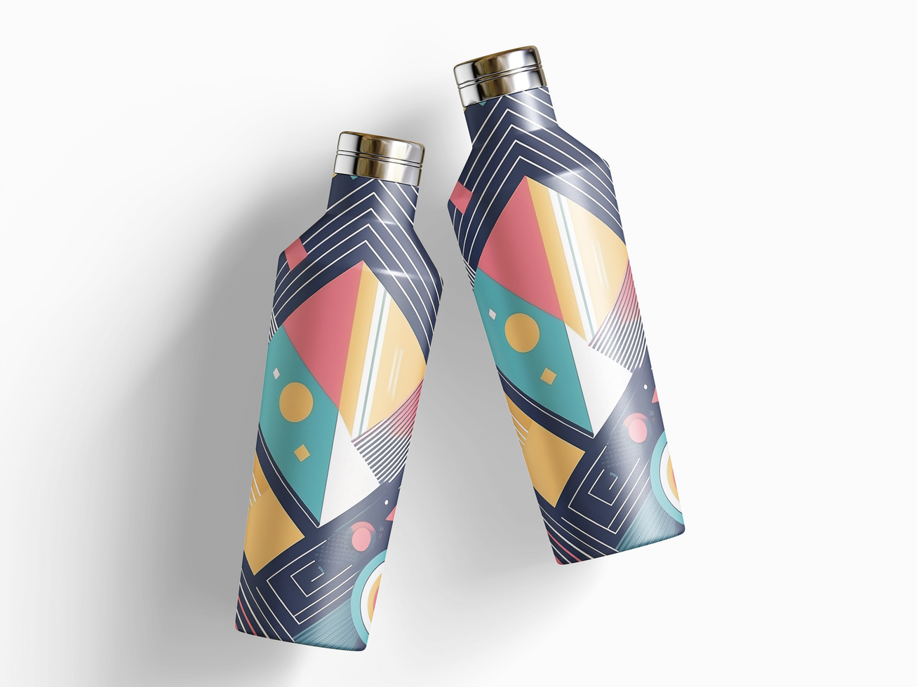 Stainless bottle isolated on white background. psd