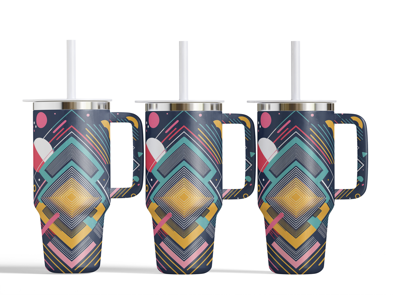 Termos flask for hot and cold drinks mockup, isolated on white. psd