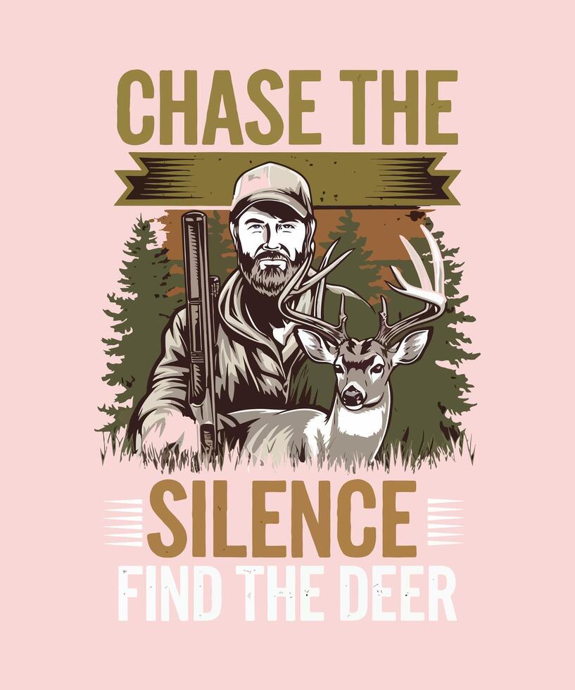 Silence Leads to the Hunt. vector