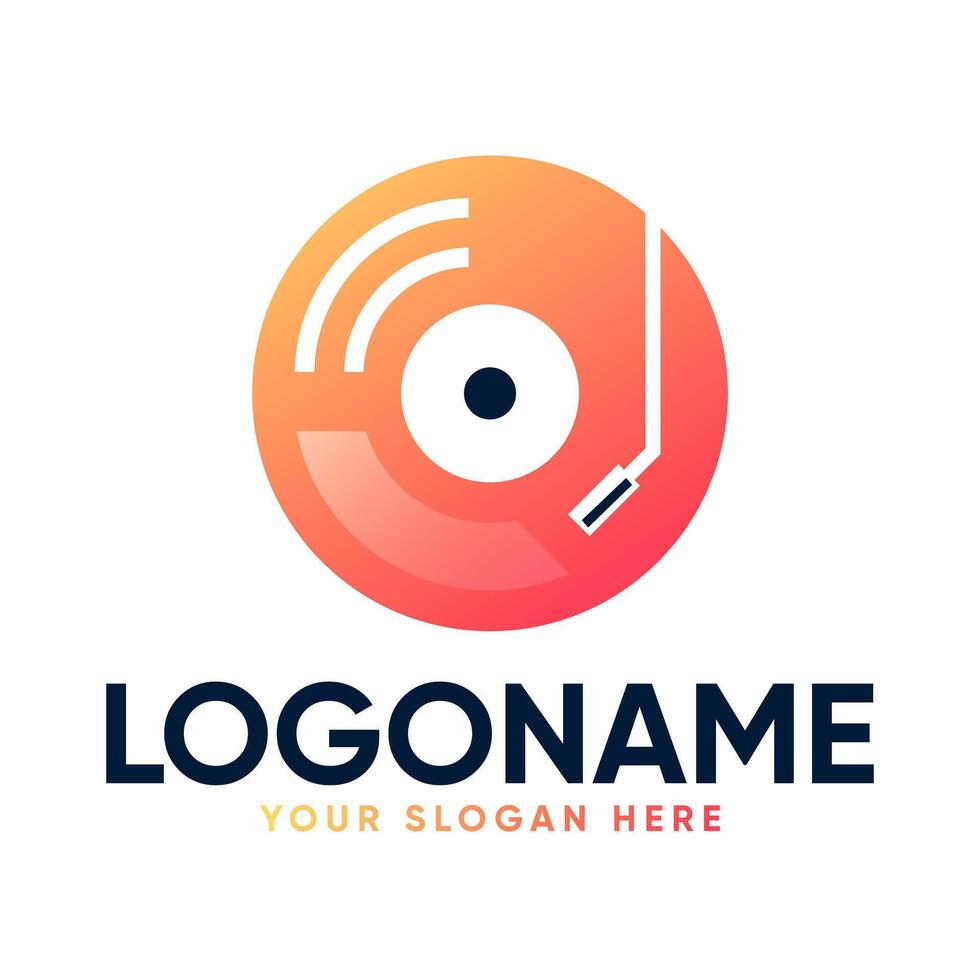 Record Premium Logo Design vector