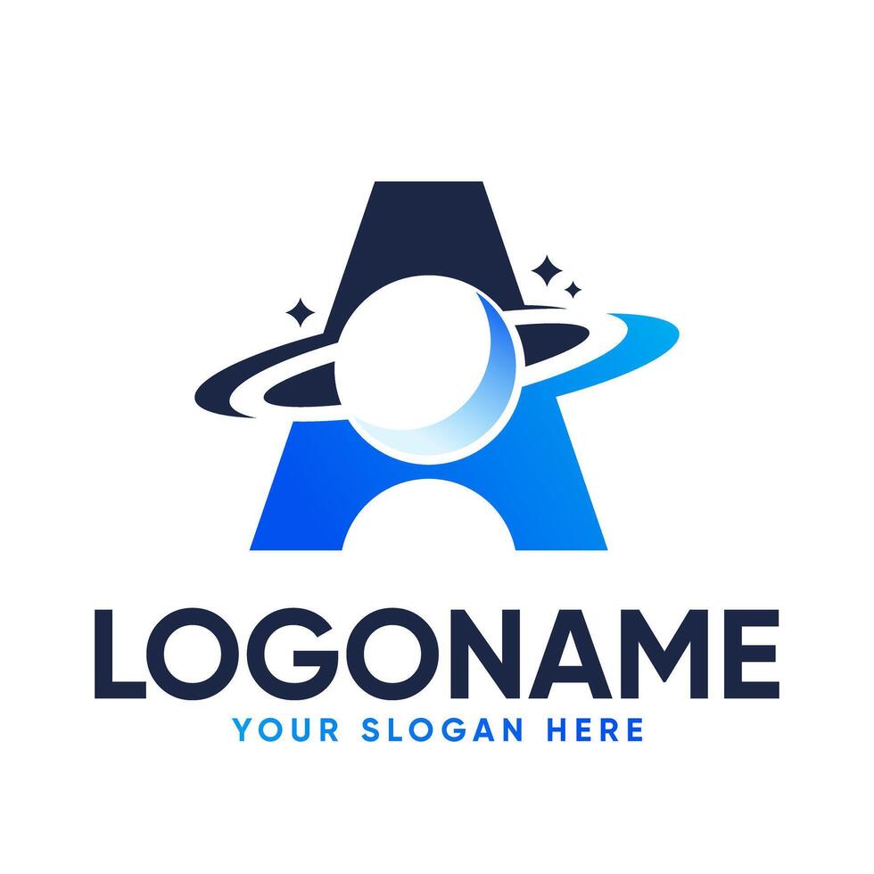 Galaxy A Logo Design vector