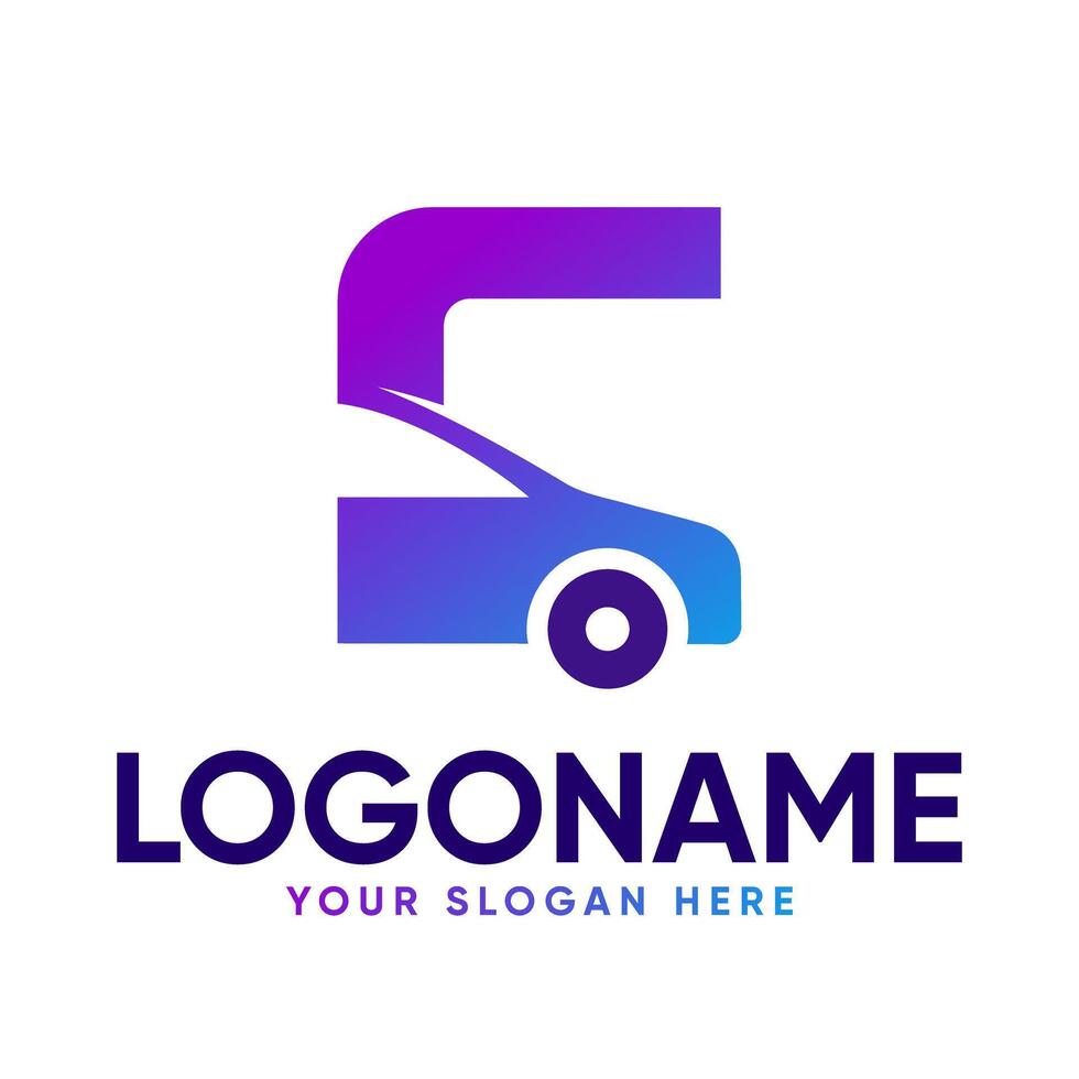 C Car Logo Design vector