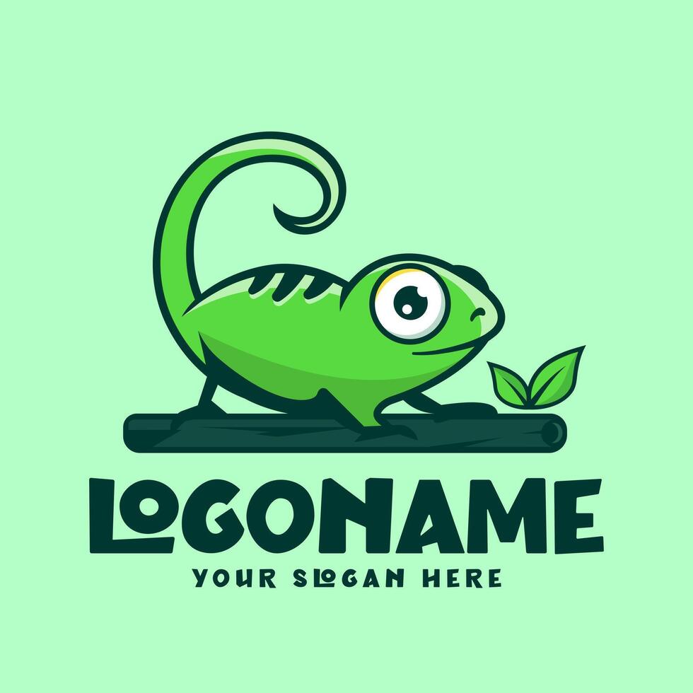 Chameleon Premium Logo Design vector