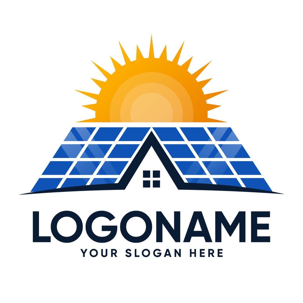 Solar Panel Premium logo design vector