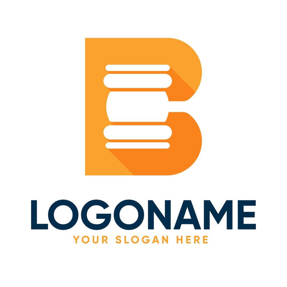 B Bid Premium Logo Design vector