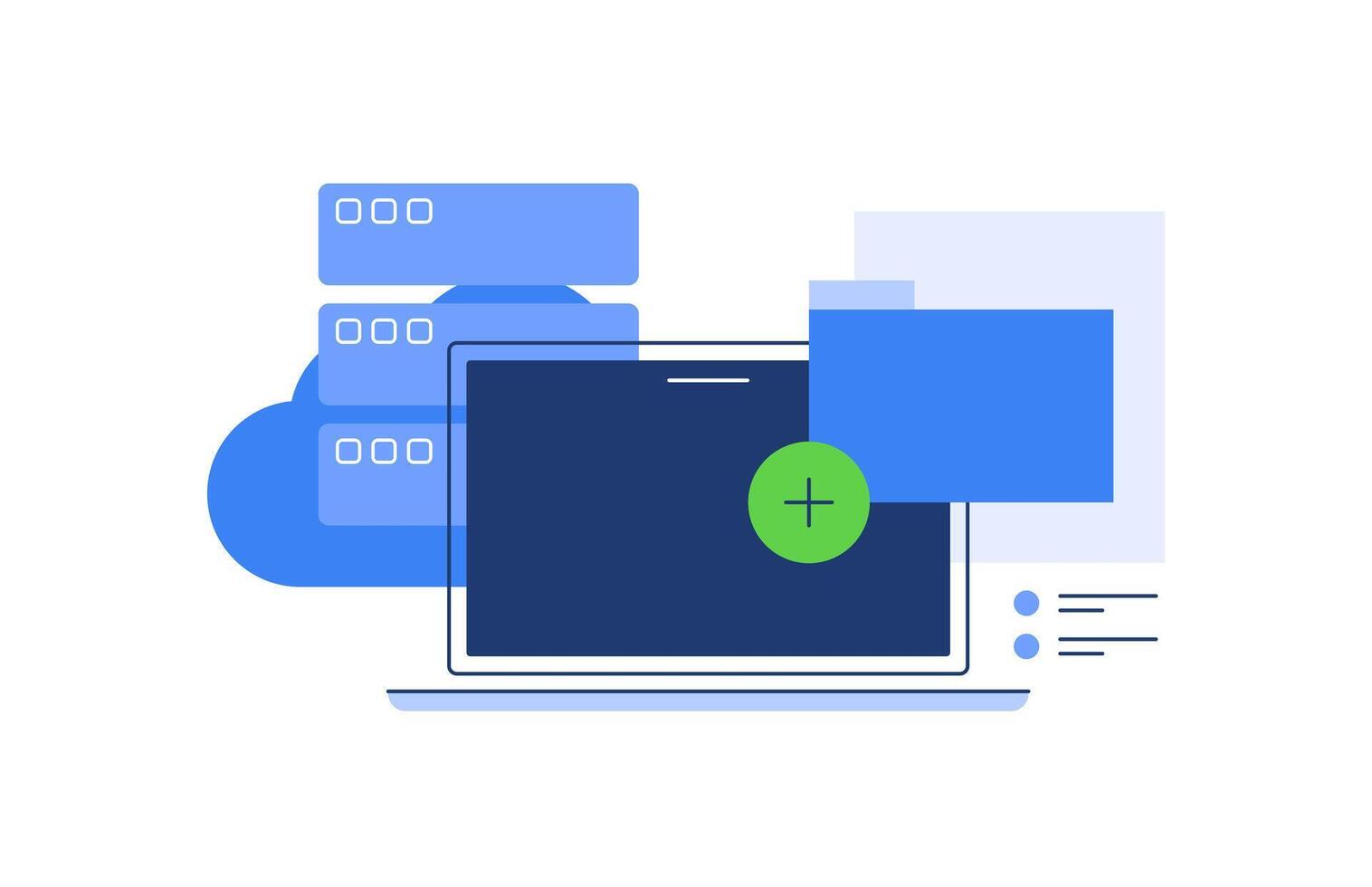 Data, PC and computing. Information technologies. Modern flat illustration vector