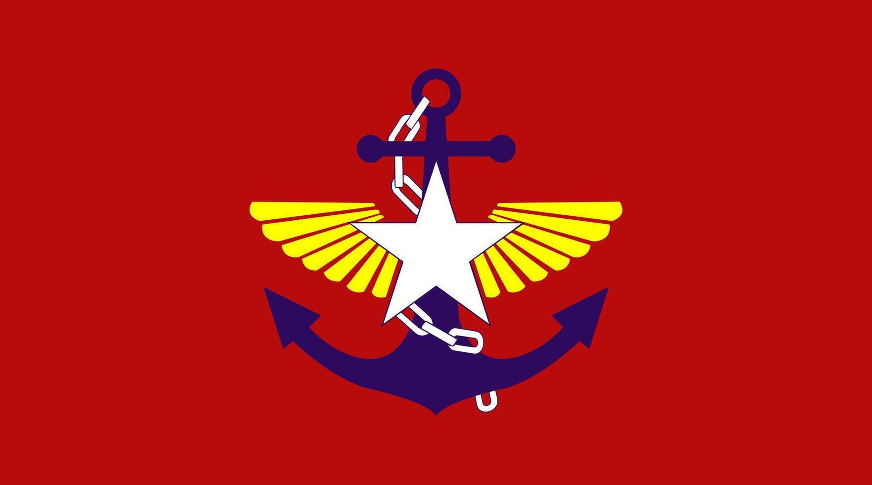 Flag of the Ministry of Defense Myanmar vector