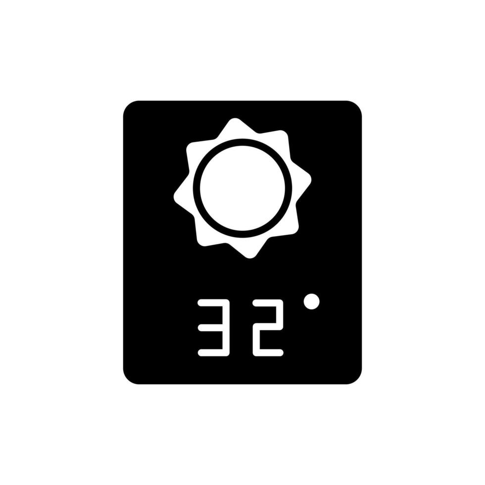 A black and white image of a thermometer vector