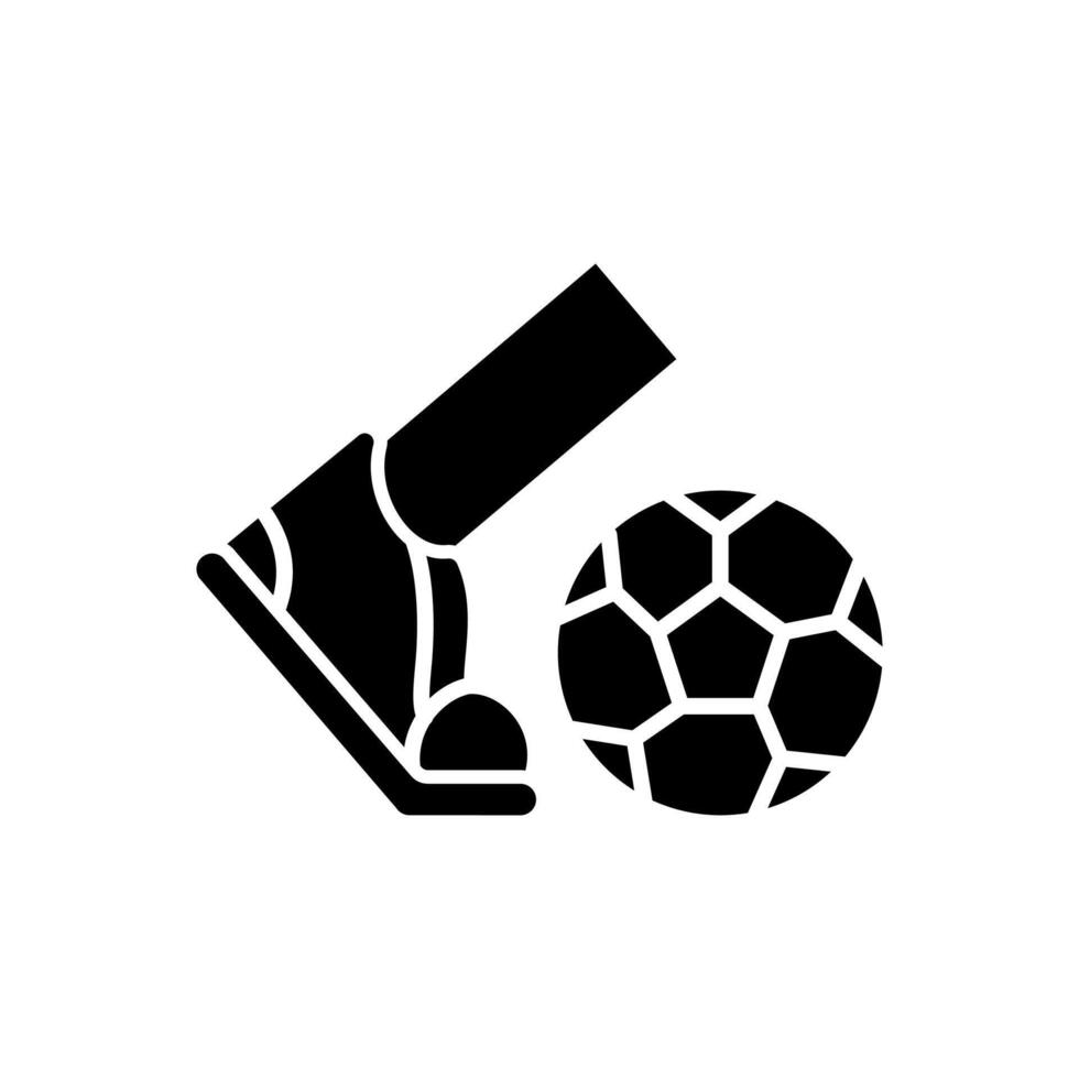 Football Icon. Ball Kick sign, Soccer Sign Logo Illustration icon isolated white background vector