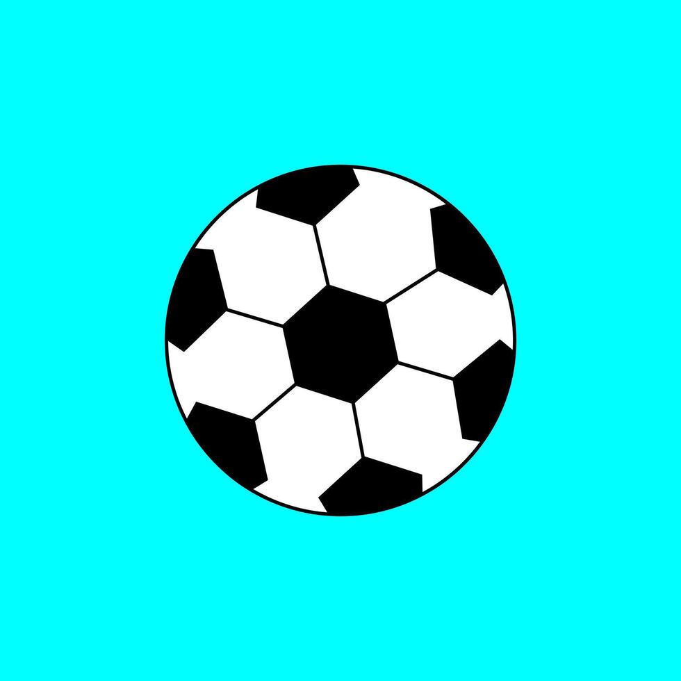 Soccer ball flat design. vector