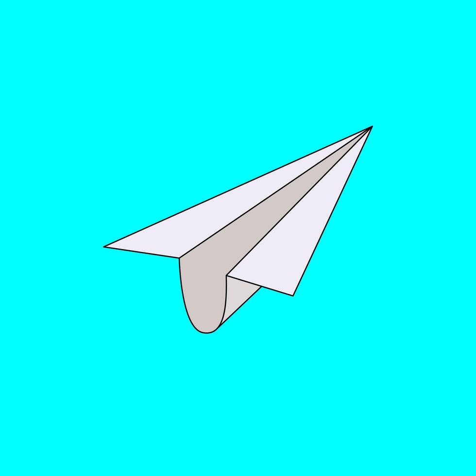 Plane paper in flat design. vector