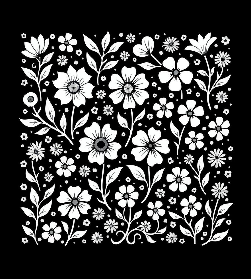 a black and white design with a black background vector