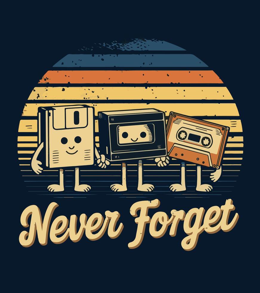 a t-shirt design for never forget, never forget. vector