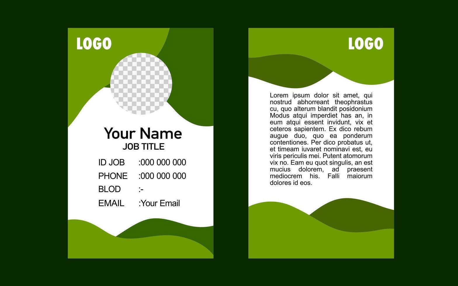 Green Business Card And Flyer Template Design vector