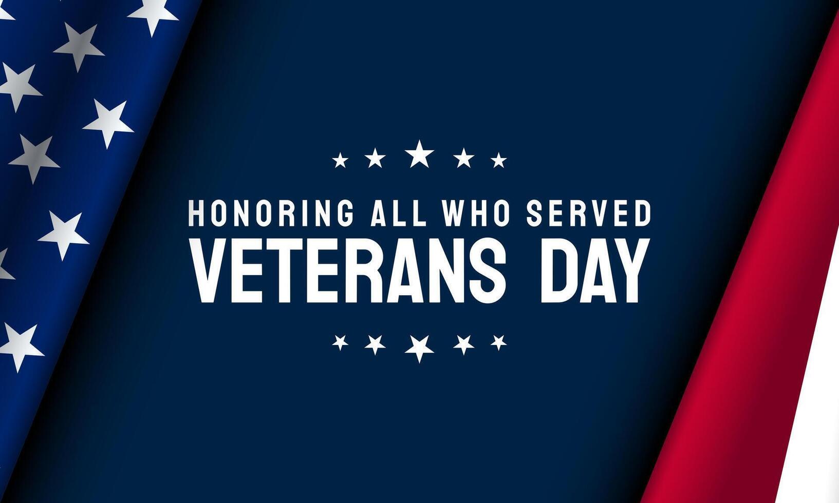 Veterans Day Background Design with American flag illustration. vector