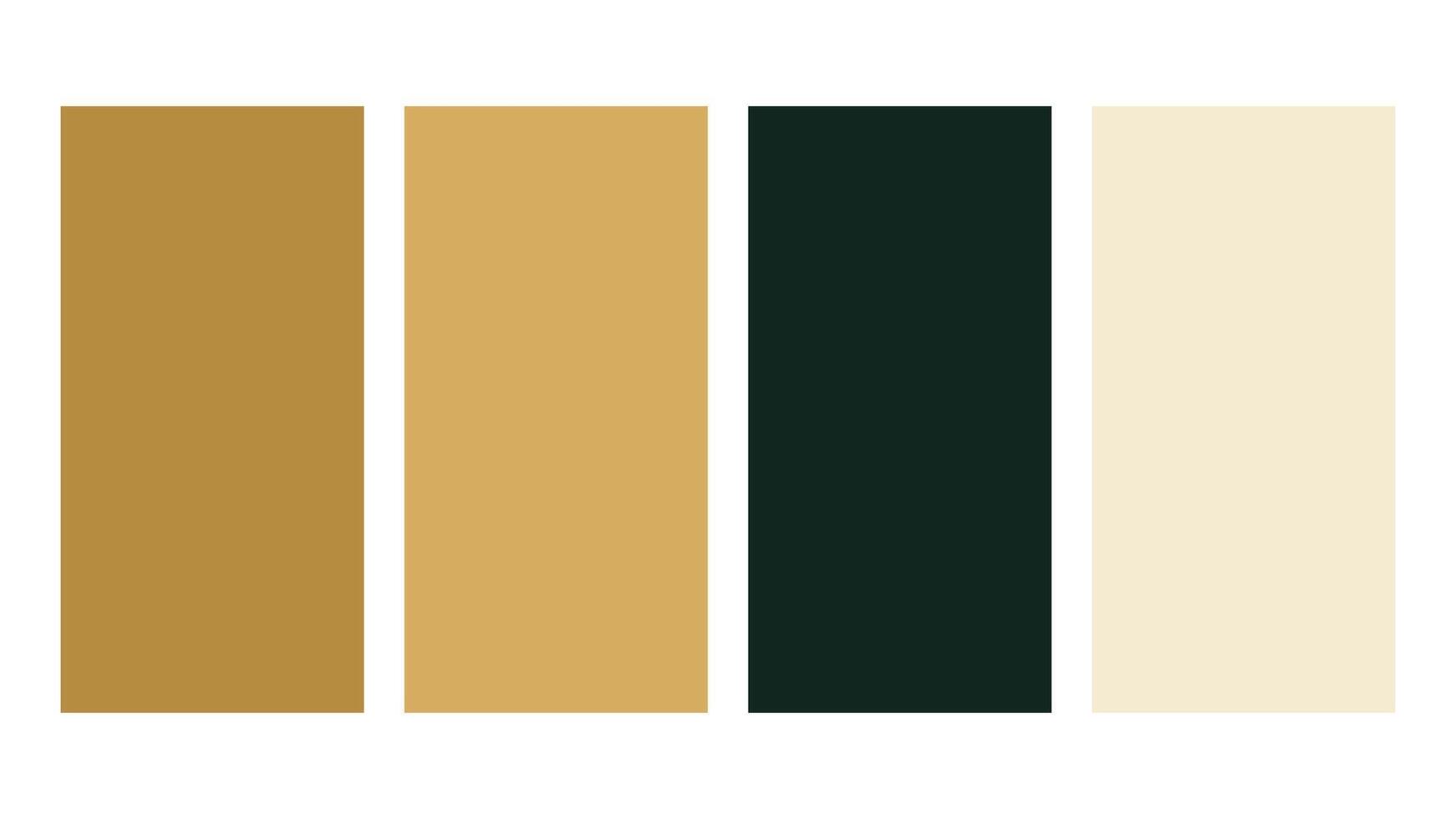 Tan, cream, charcoal, gold color palette. Set of bright color palette combination in rgb hex. Color palette for ui ux design. Abstract illustration for your graphic design, banner, poster vector