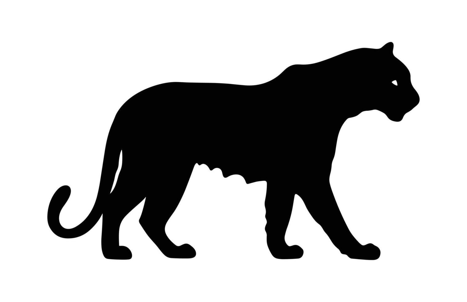 Leopard Predator Silhouette Clipart vector