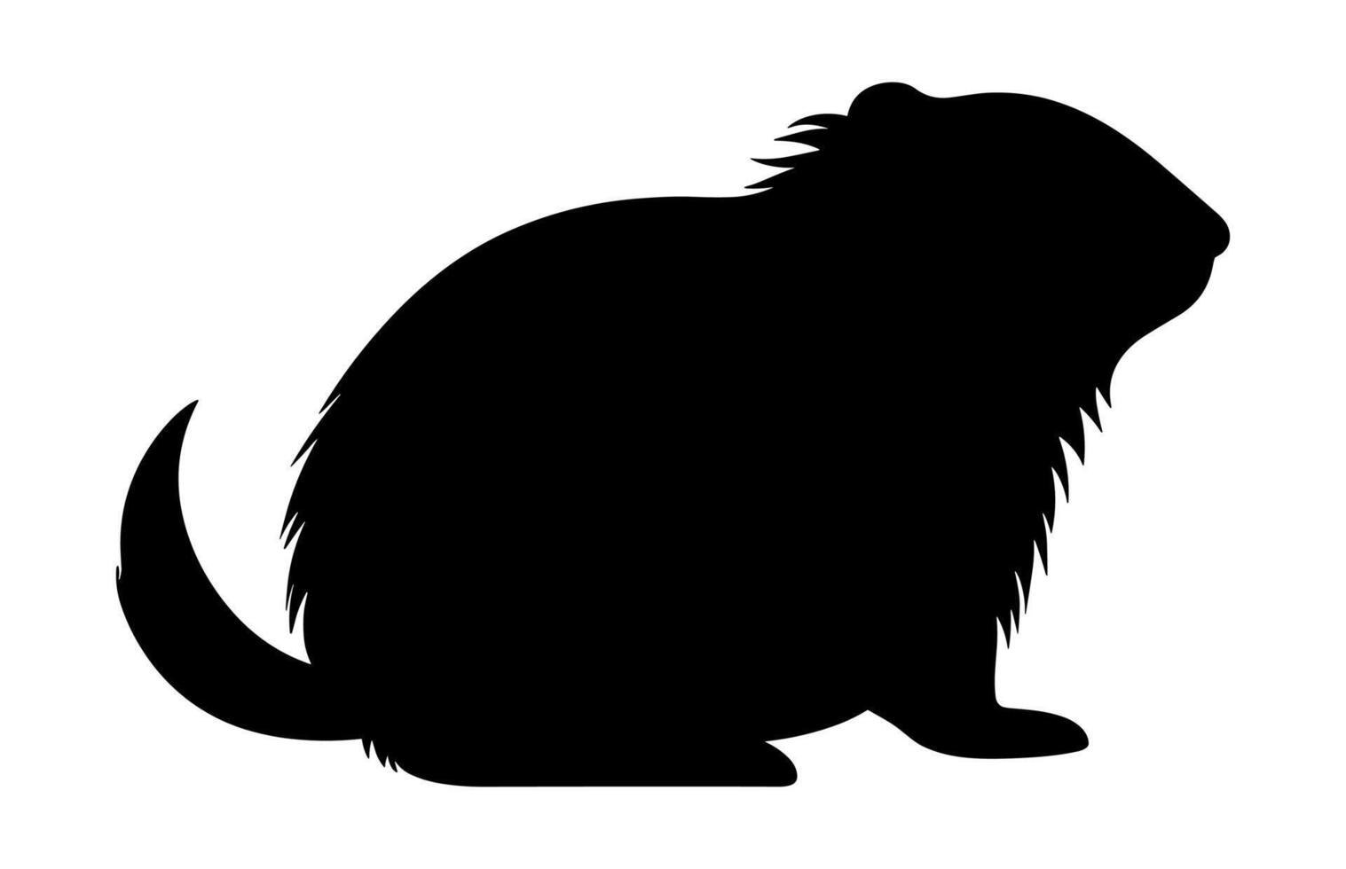 Mole Silhouette isolated on a white background vector