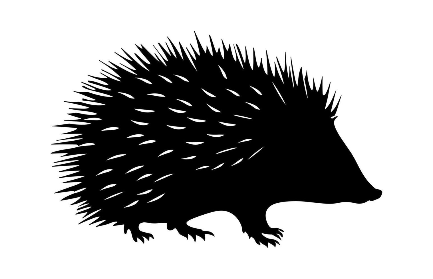 Hedgehog Silhouette isolated on a white background vector