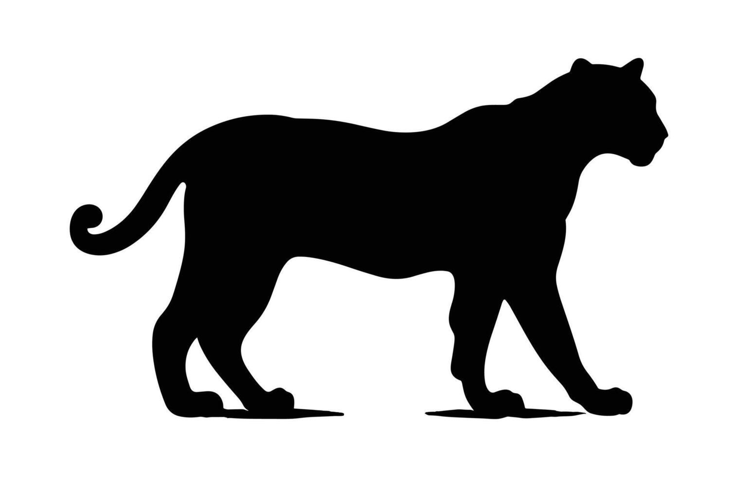 Leopard Predator Silhouette isolated on a white background vector