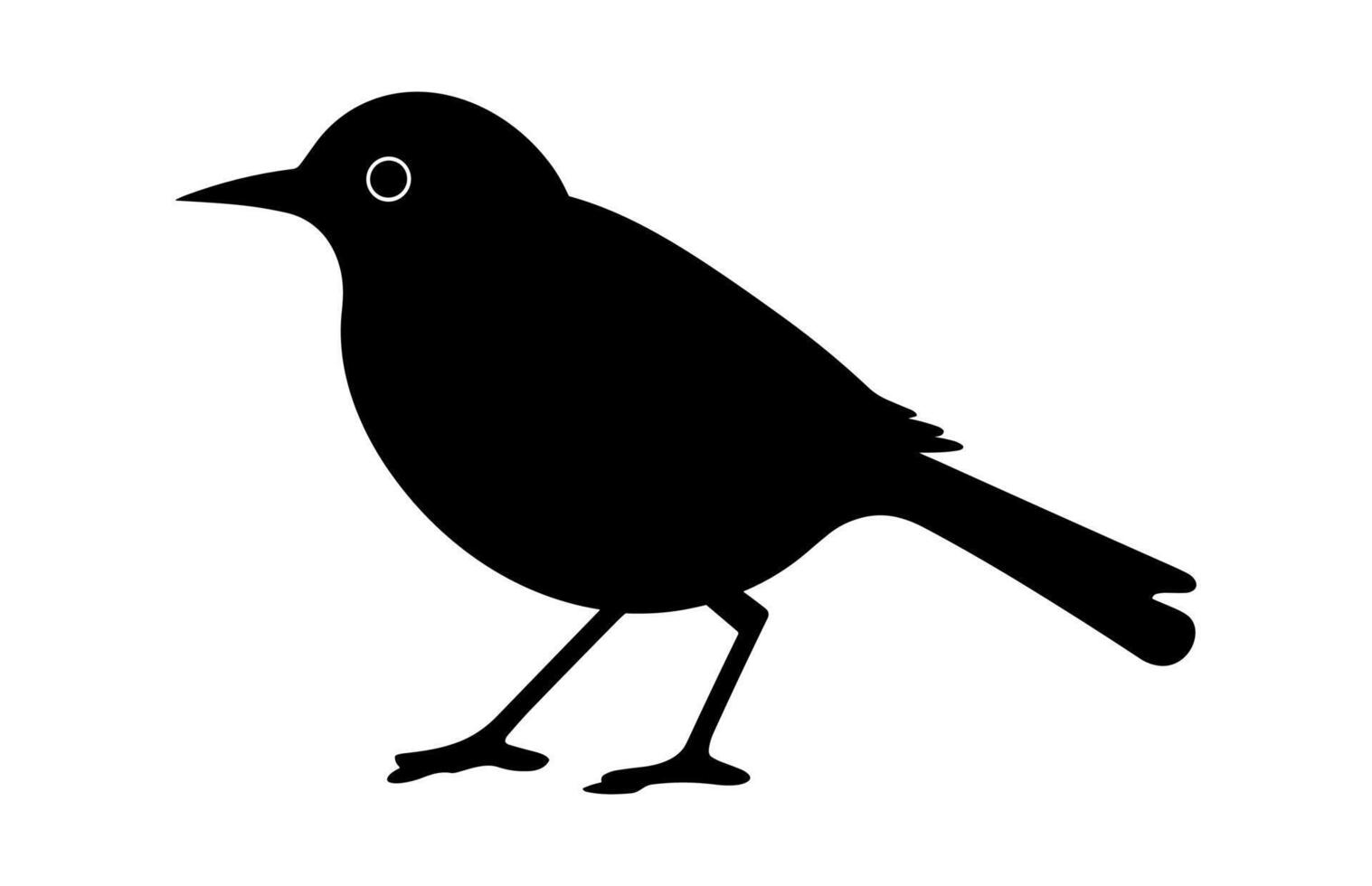 Nightingale Clipart Silhouette vector