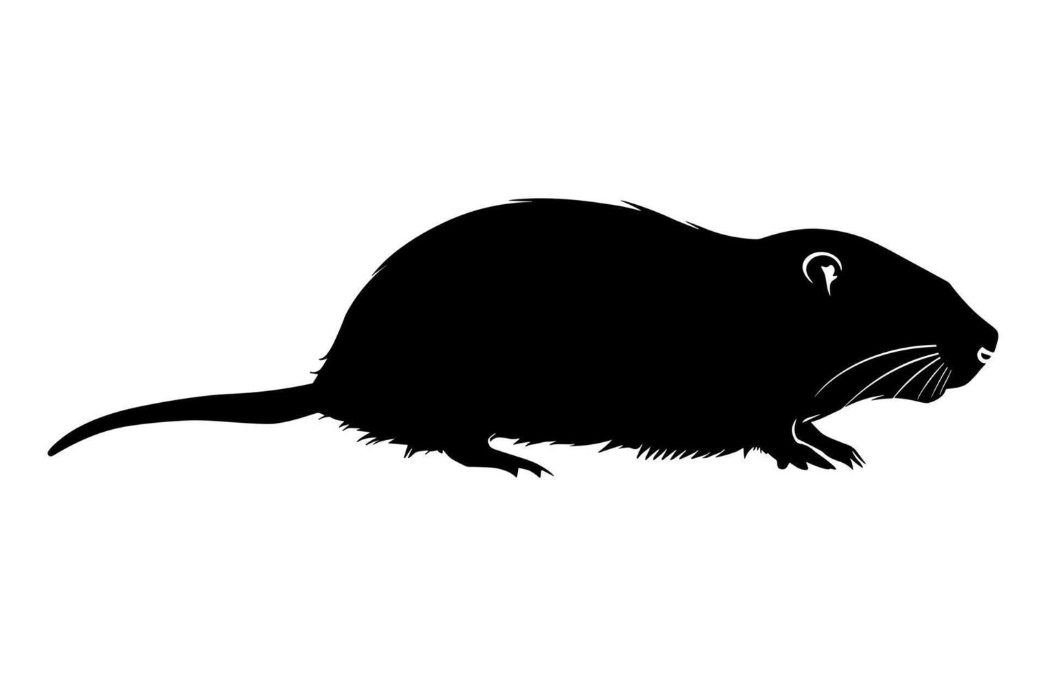 Mole Silhouette Clipart vector