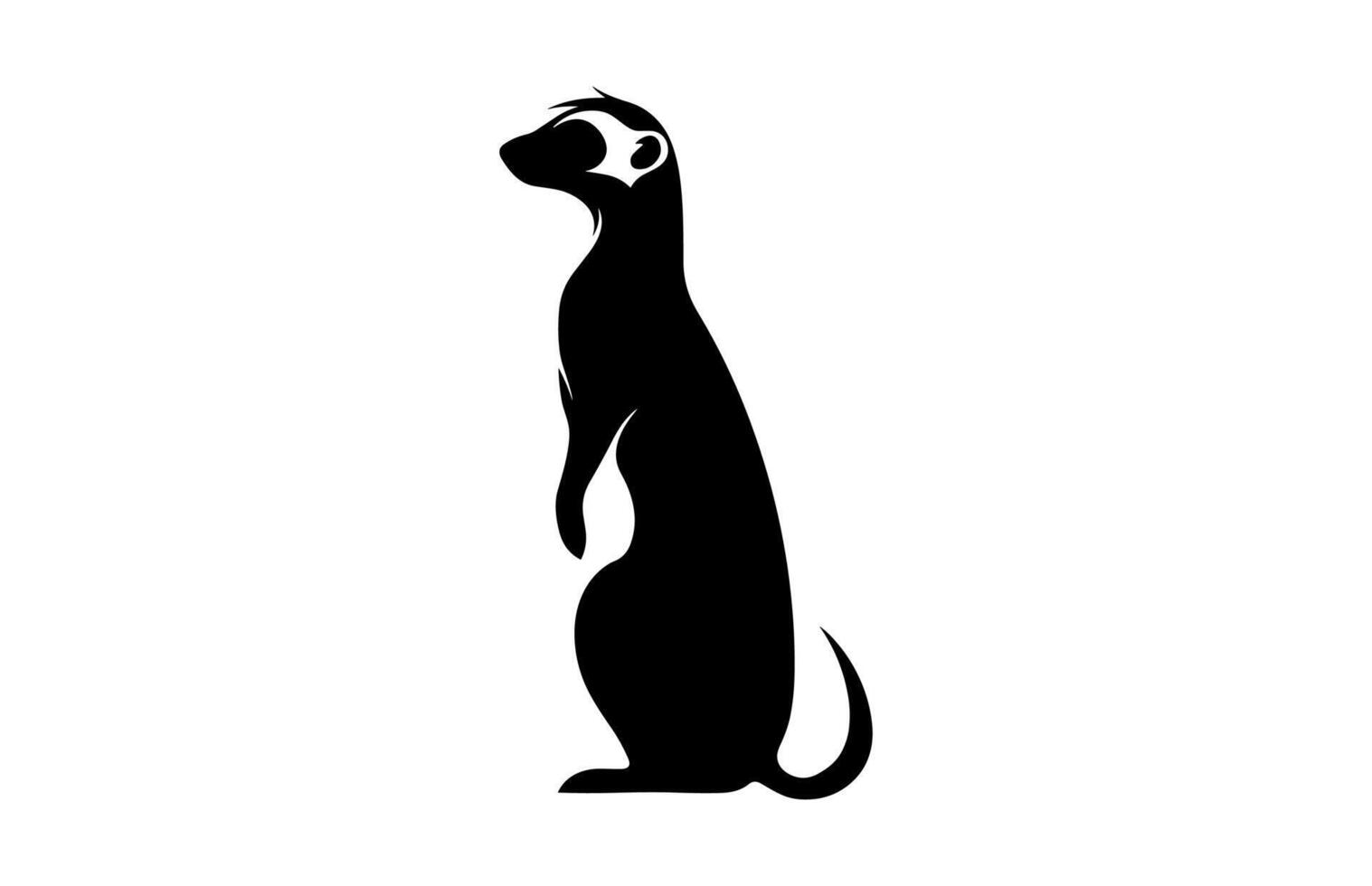 Meerkat Silhouette Clipart vector