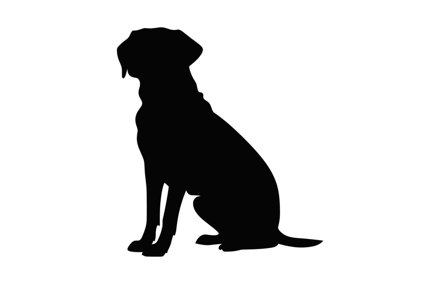 Labrador Dog Silhouette vector