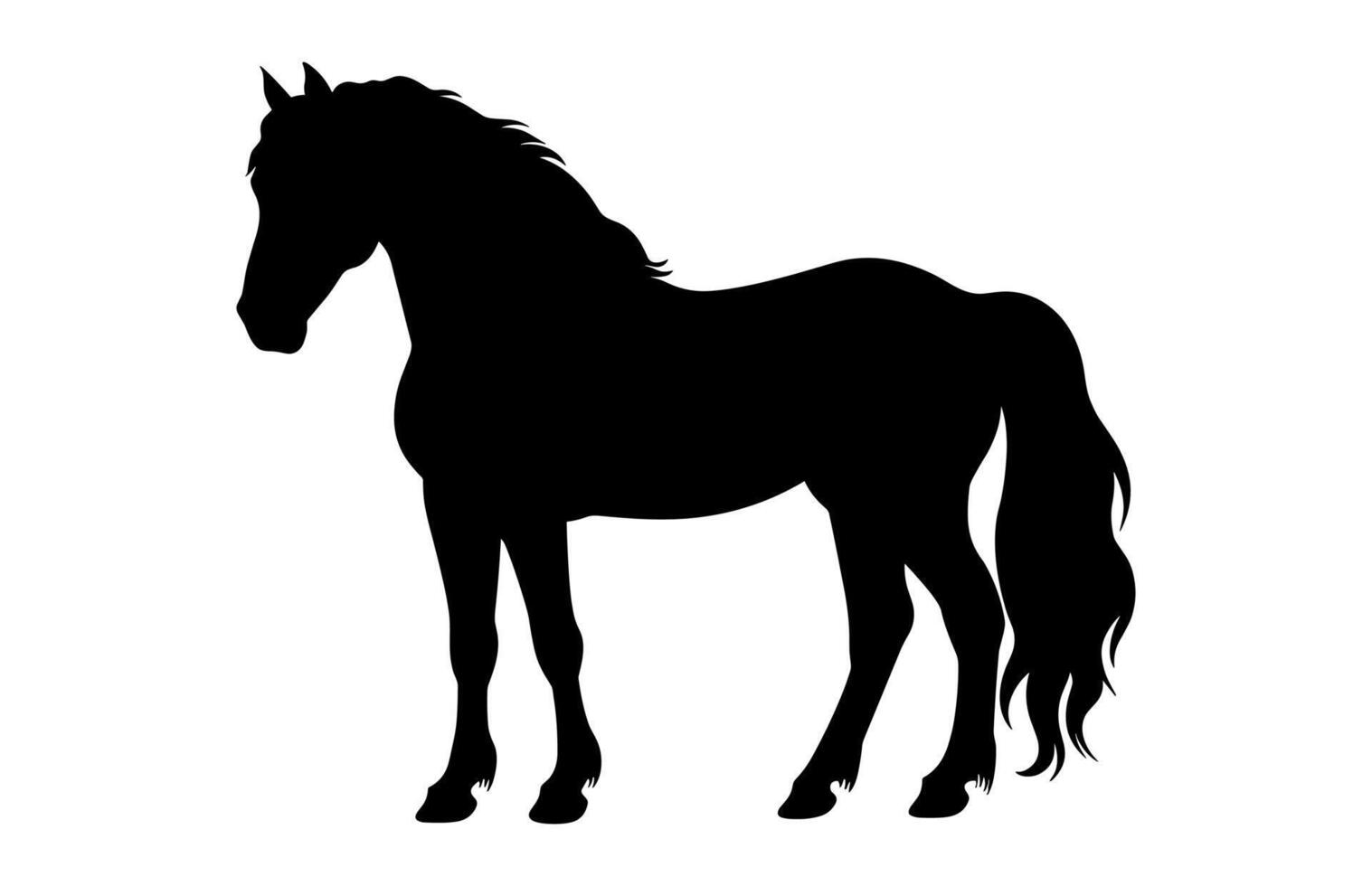 Draft Horse Silhouette isolated on a white background vector