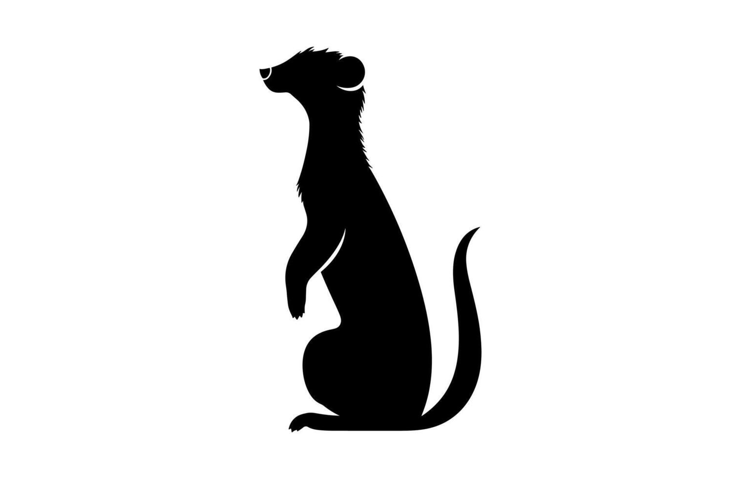 Meerkat Sitting Silhouette vector