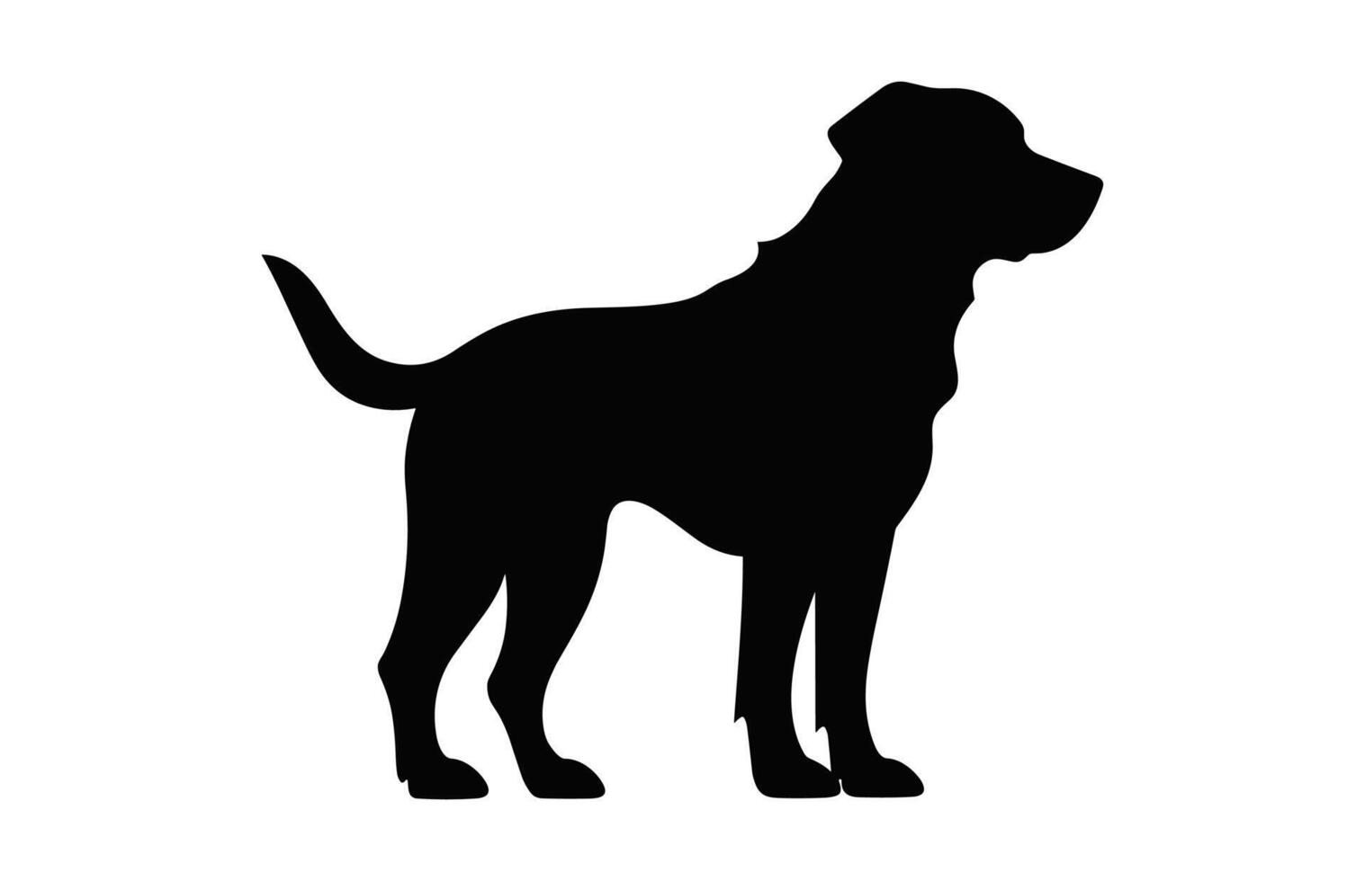 Labrador Retriever Black Silhouette vector