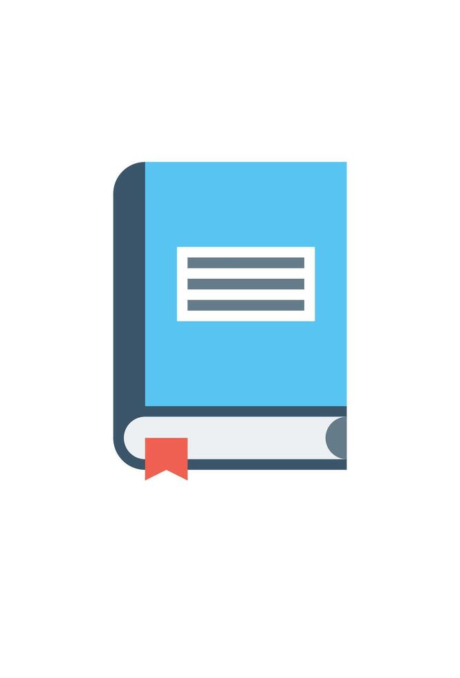 simple ledger icon. book note design vector
