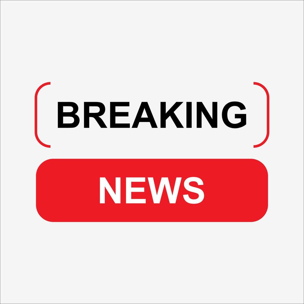 Breaking news header banner. Breaking news label. Breaking news element vector