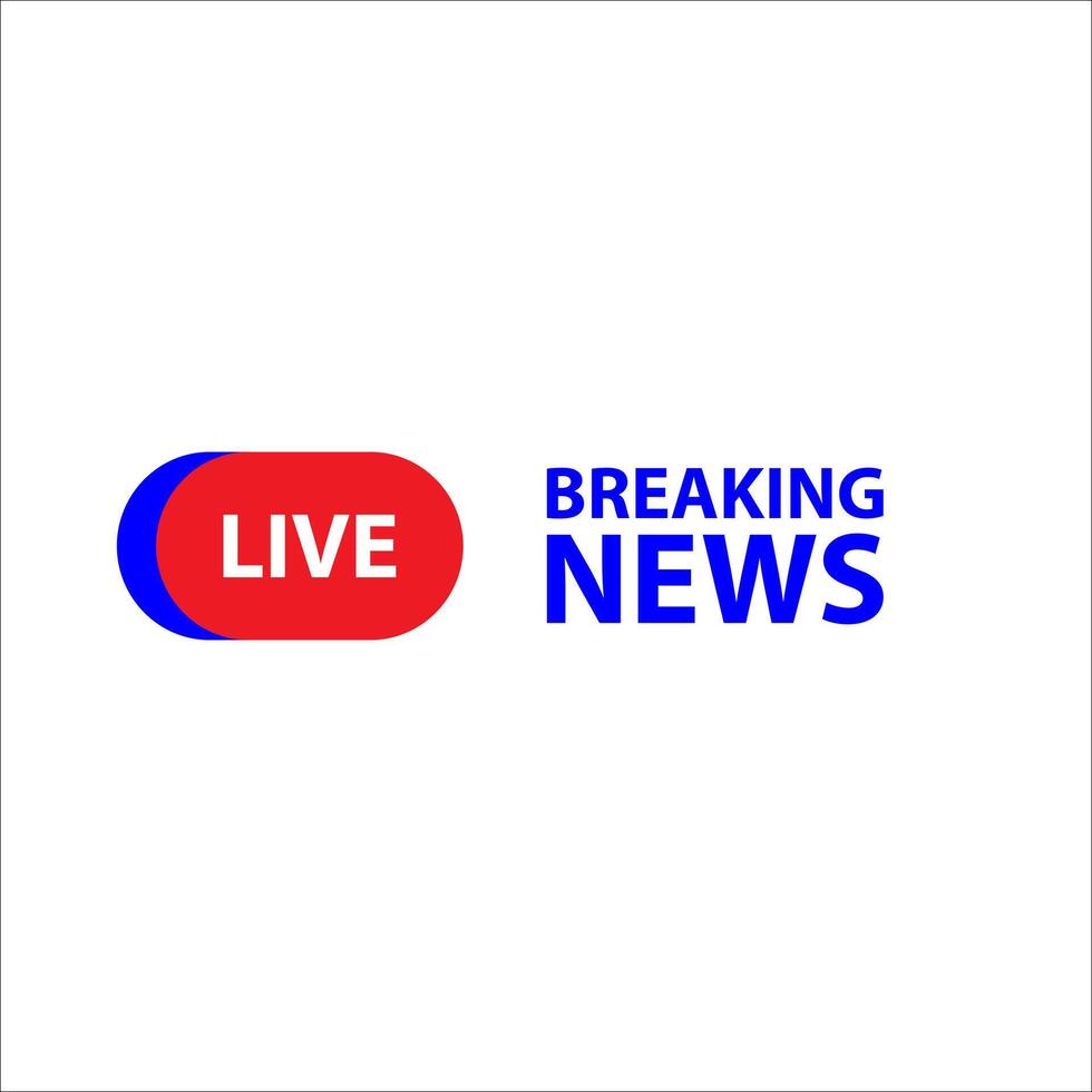 Breaking news header illustration. Breaking news label. Breaking news element vector
