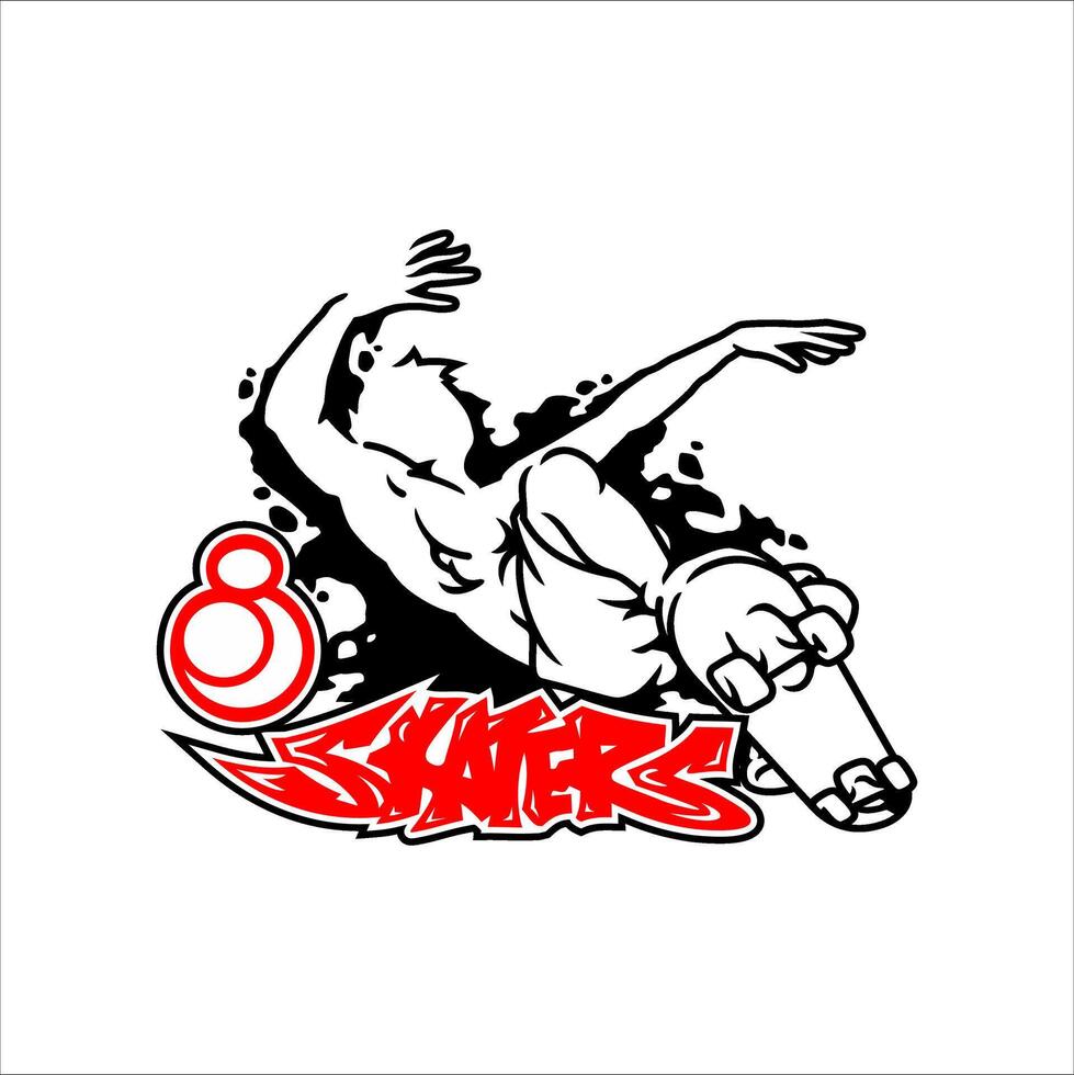 Illustration of a skateboard athlete vector