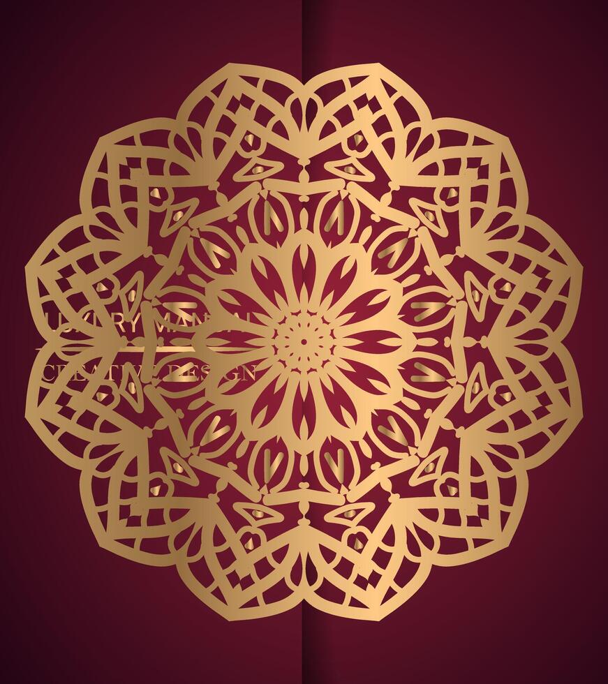 color Mandala design to use in invitation cards vector