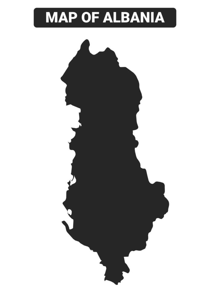 Simple Albania Black map flat illustration vector