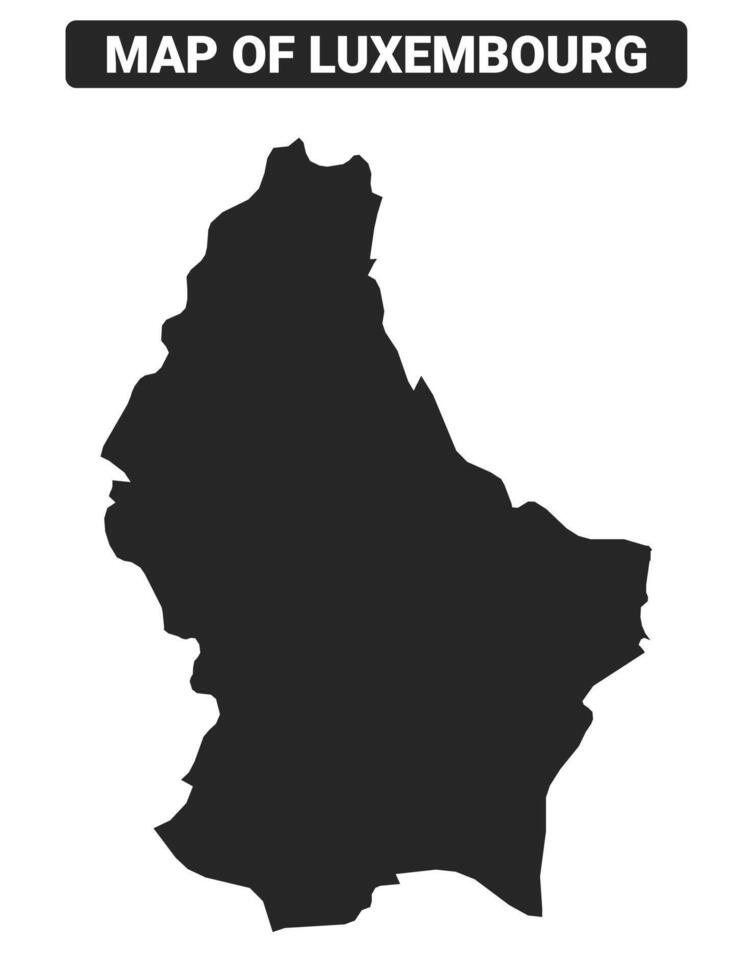 Simple Luxembourg Black map flat illustration vector