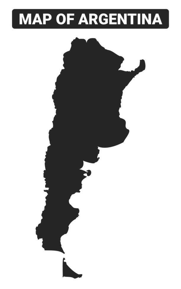 Simple Argentina Black map flat illustration vector