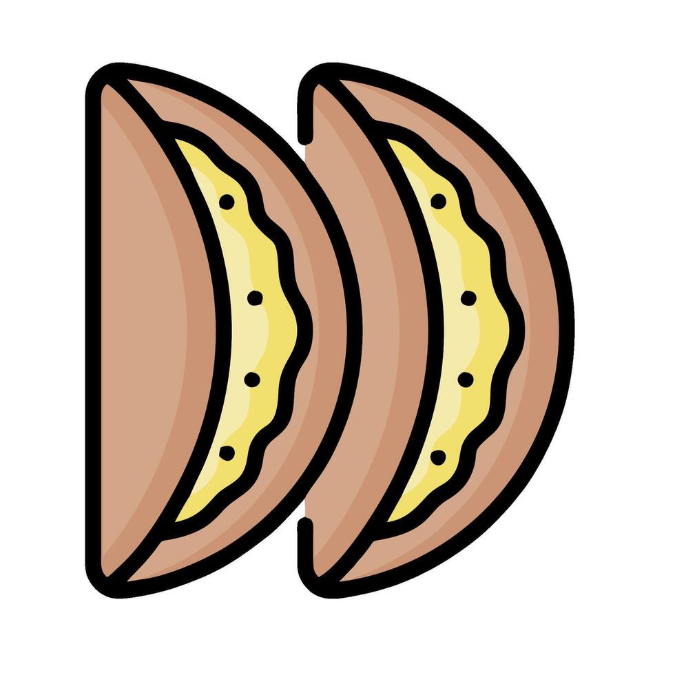 Two hot dogs with mustard on them vector