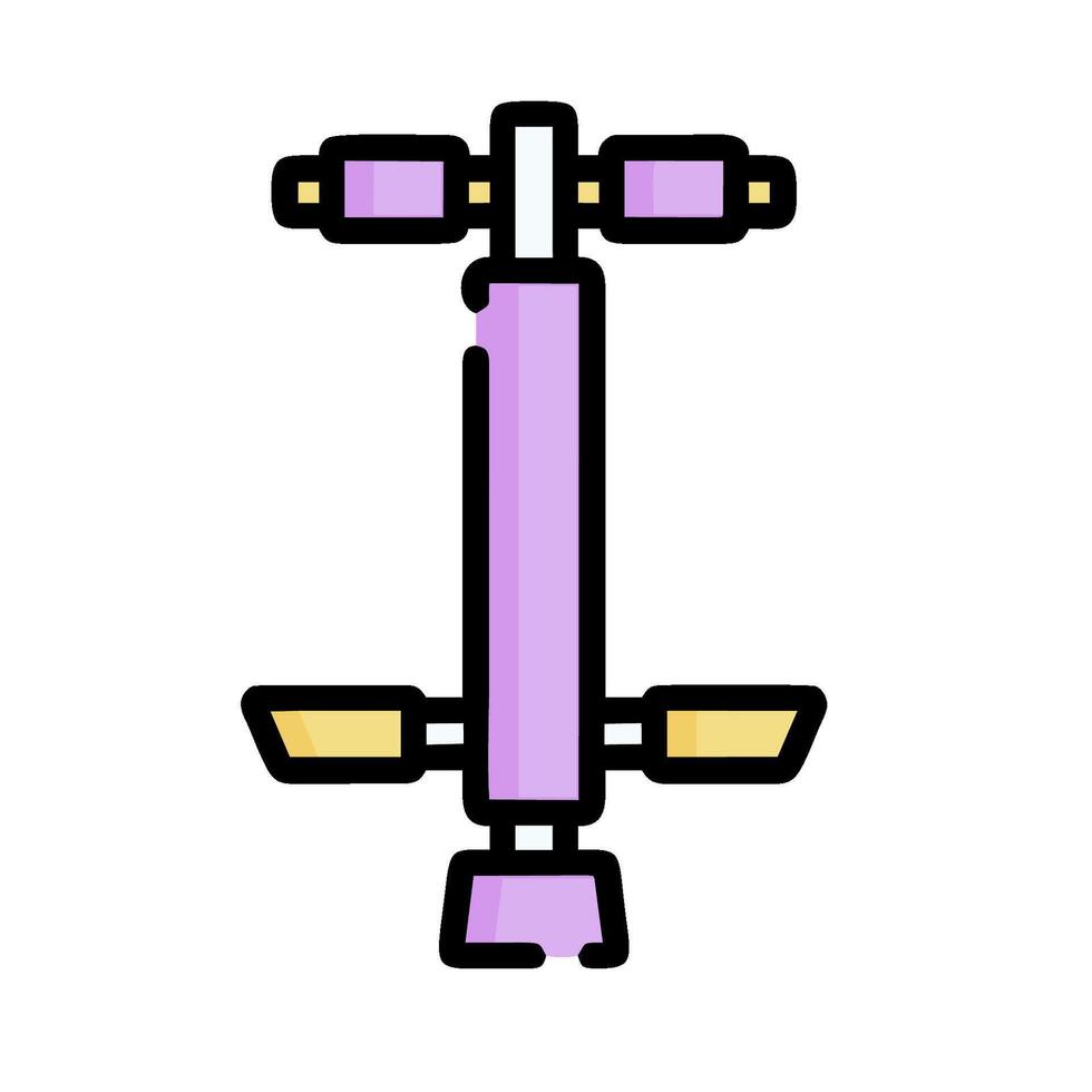 A purple and gold bicycle with a handlebar vector